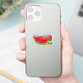 Sweet Summer Time | Wasserfarbene Wassermelone Aufkleber (Telefon)