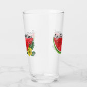 Sweet Summer Time | Wasserfarbene Wassermelone Glas (Rechts)