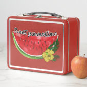 Sweet Summer Time | Wasserfarbene Wassermelone Metall Brotdose (Beispiel)