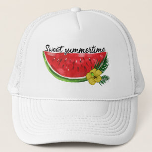 Sweet Summer Time   Wasserfarbene Wassermelone Truckerkappe