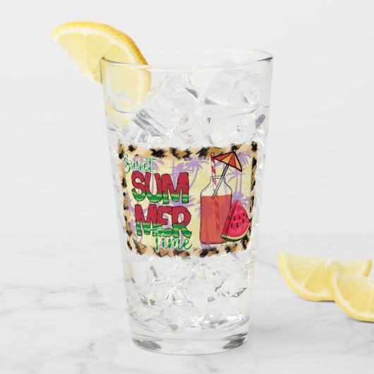 Sweet Summer Time | Wassermelone, Strand und Leopa Glas (Vorderseite Ice)