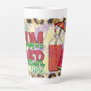 Sweet Summer Time Wassermelone, Strand und Leopa Milchtasse