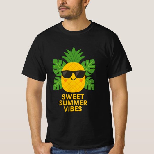Sweet Summer Vibes: Ananas Chill T-Shirt (Vorderseite)