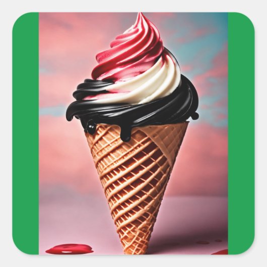 Sweet Summer Vibes: Ice Cream Delight Stickers (Vorderseite)