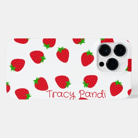 Sweet Summer Vibes: Strawberry iPhone Hülle (Rückseite (Horizontal))
