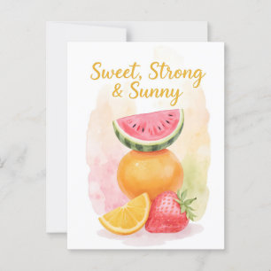 Sweet Summer Vibes - Watercolor Frucht Postcard Postkarte