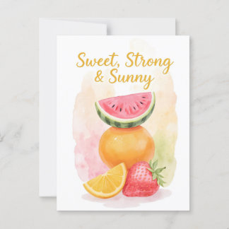 Sweet Summer Vibes - Watercolor Frucht Postcard Postkarte