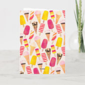 Sweet Summer Watercolor Ice Creme Dankeskarte (Rückseite)