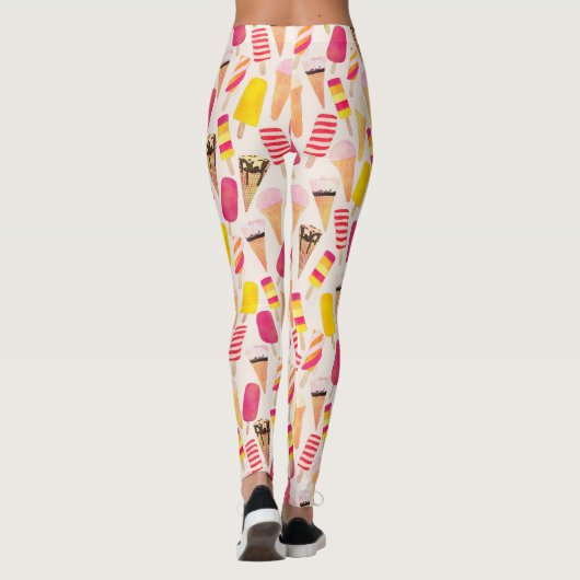 Sweet Summer Watercolor Ice Creme Leggings (Rückseite)