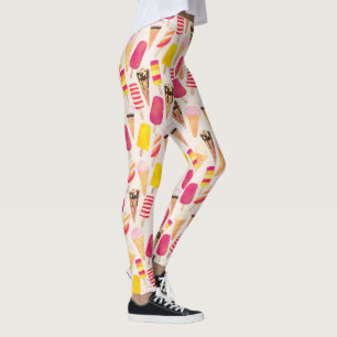 Sweet Summer Watercolor Ice Creme Leggings