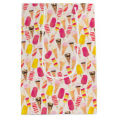 Sweet Summer Watercolor Ice Creme Mittlere Geschenktüte (Rückseite)