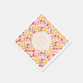 Sweet Summer Watercolor Ice Creme Serviette (Ecke)