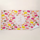 Sweet Summer Watercolor Ice Creme Strandtuch (Vorderseite)