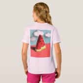 Sweet Summer Watermelon Girls' T - Shirt" T-Shirt (Schwarz voll)