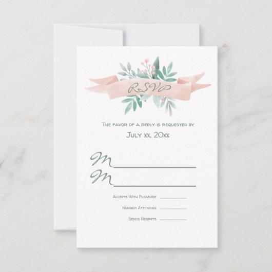 Sweet Summer Wedding RSVP Card (Vorderseite)