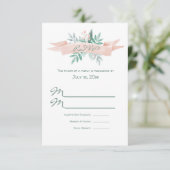 Sweet Summer Wedding RSVP Card Karte (Stehend Vorderseite)