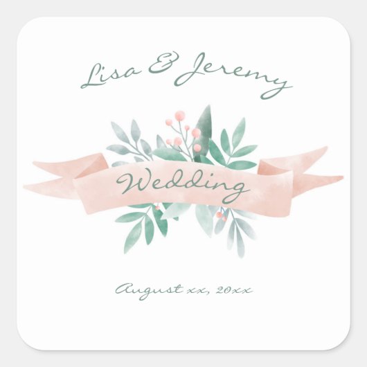Sweet Summer Wedding Sticker (Vorderseite)