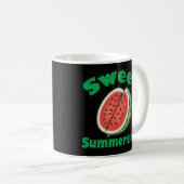 Sweet Summertime Watermelon Kaffeetasse (VorderseiteRechts)