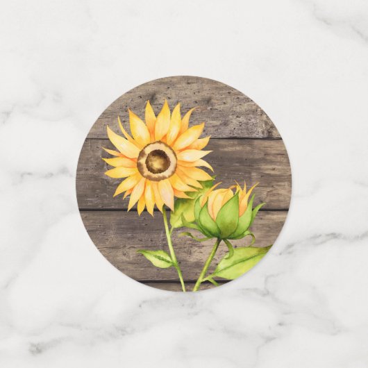 Sweet Sunflower Baby Dusche Konfetti (Klein Vorderseite)