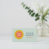 Sweet Sunflower Daisy Blume CUSTOM Initialen Rabattkarte (Stehend Vorderseite)