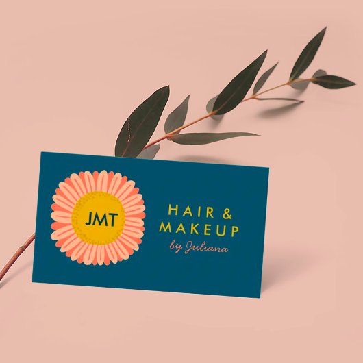 Sweet Sunflower Daisy Blume CUSTOM Initialen Visitenkarte