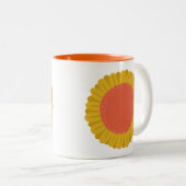 Sweet Sunflower Daisy Blume CUSTOM Zweifarbige Tasse (VorderseiteRechts)