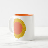 Sweet Sunflower Daisy Blume CUSTOM Zweifarbige Tasse (Vorderseite Links)