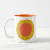 Sweet Sunflower Daisy Blume CUSTOM Zweifarbige Tasse (Links)