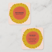 Sweet Sunflower Daisy Blume KUSTOMIZE IT Quadratische Visitenkarte (Vorne/Hinten)