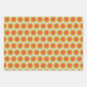 Sweet Sunflower Daisy Retro Modernes Blumenmuster Geschenkpapier Set (Vorderseite 3)