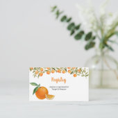 Sweet Süsse Orange Registrierungseintrag Begleitkarte (Stehend Vorderseite)