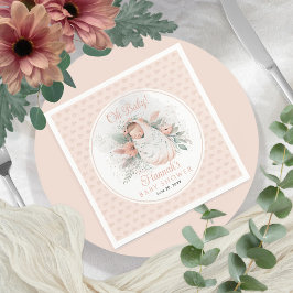 Sweet Swaddled Oh Baby Floral Girl Baby Dusche Serviette