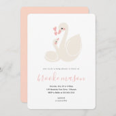 Sweet Swan Baby Shower Einladung (Vorne/Hinten)