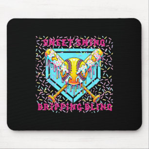 Sweet Swing Softball Zuhause Plättchen mit Eis Cre Mousepad