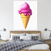 Sweet Swirl - Ice Cream Art Print Leinwanddruck (Insitu (Schlafzimmer))