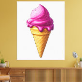 Sweet Swirl - Ice Cream Art Print Leinwanddruck (Insitu (Wohnzimmer))