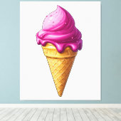 Sweet Swirl - Ice Cream Art Print Leinwanddruck (Insitu (Holzboden))