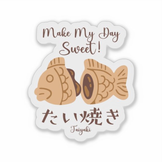 Sweet Taiyaki Fish Japan Souvenir Aufkleber (Vorderseite)