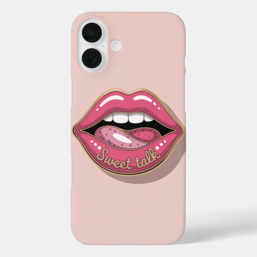 Sweet Talk Glossy Lips Pop Art Phone Case (Rückseite)