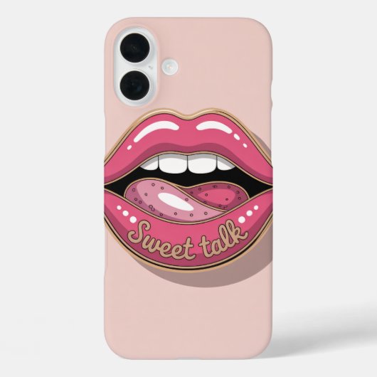 Sweet Talk Glossy Lips Pop Art Phone Case (Rückseite)