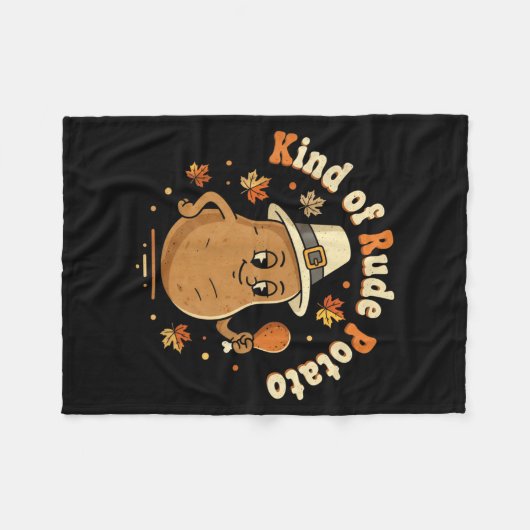 Sweet Tato And Kind Of Rude Tato Fleecedecke (Vorderseite (Horizontal))