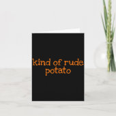 Sweet Tato And Kind Of Rude Tato Funny Matching Co Karte (Vorderseite)