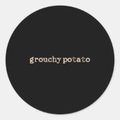 Sweet Tato Grouchy Tato  Runder Aufkleber (Vorderseite)
