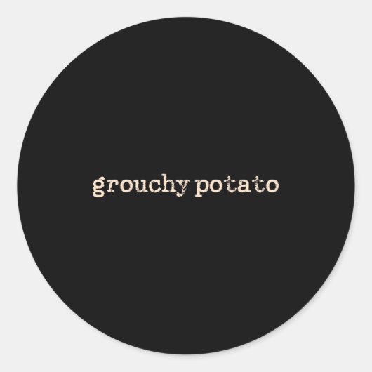Sweet Tato Grouchy Tato Runder Aufkleber (Vorderseite)