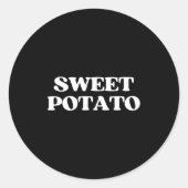 Sweet Tato Kind Of Rude Tato Thanksgiving Couples Runder Aufkleber (Vorderseite)