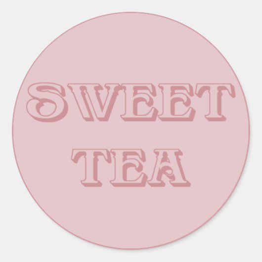 Sweet Tea Birthday Party DIY Drink Stirrers Runder Aufkleber (Vorderseite)