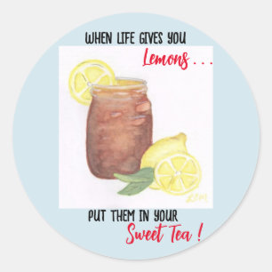 Sweet Tea Classic Round Aufkleber