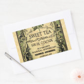 Sweet Tea Eau de Cologne Vintag Label Rechteckiger Aufkleber (Umschlag)