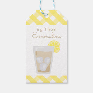 Sweet Tea & Gingham Personalisierte Geschenkmarke Geschenkanhänger