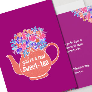 Sweet Tea Illustriert Valentine's Day Card Karte